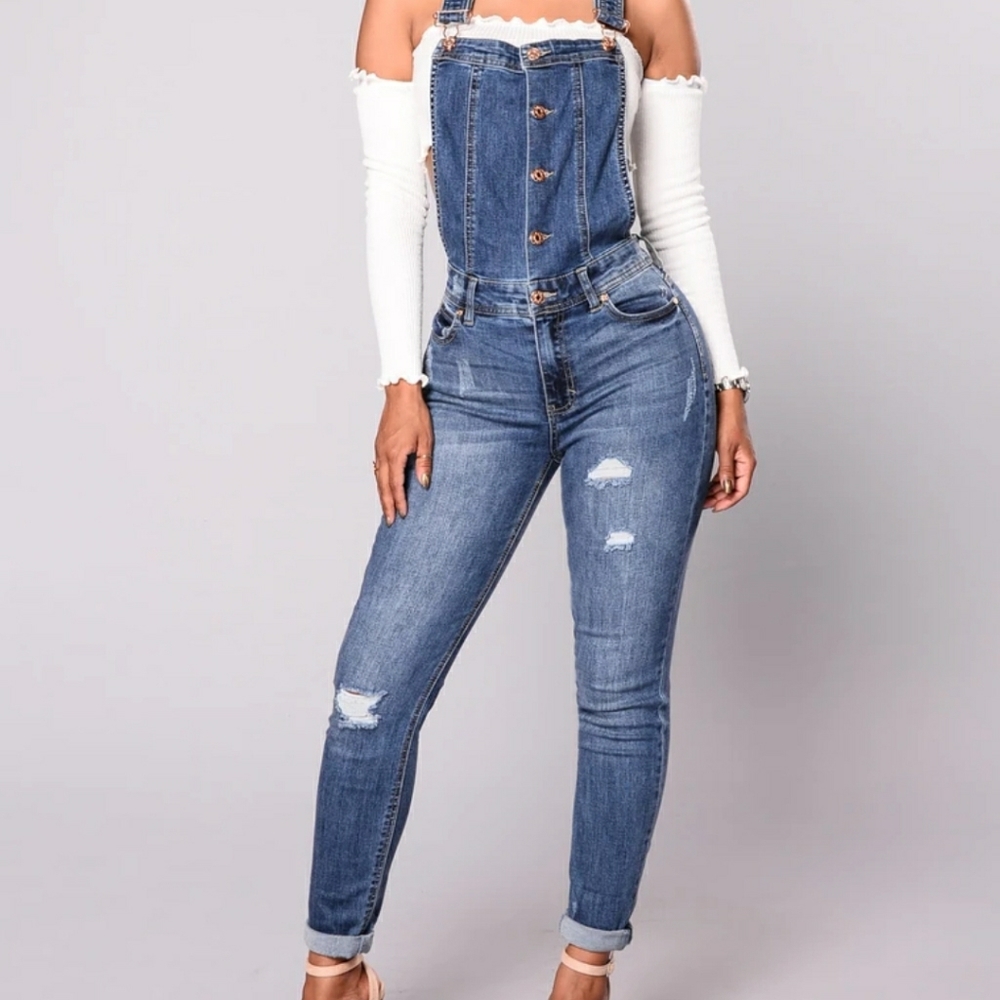 Distressed Overalls